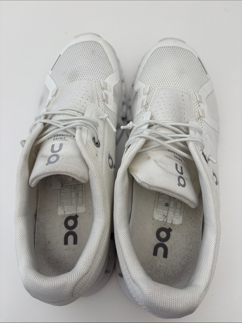 On Clouds White Womens Size 7.5 Athletic Running Walking Comfort Sneakers Shoes - Picture 9 of 13